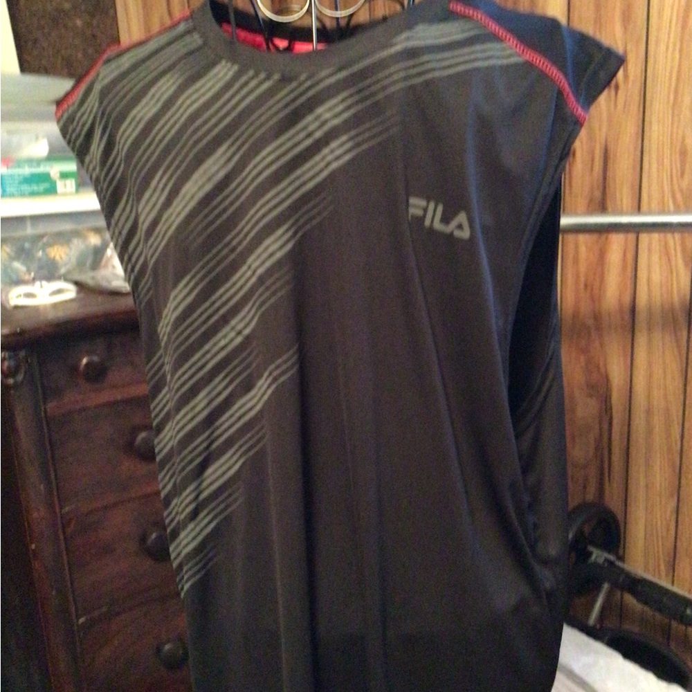 Fila Black and Red Sports Tank